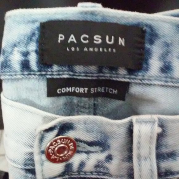 "LIKE NEW" MEN'S PACSUN COMFORT DISTRESSED STRETCH STACKED SKINNY - Picture 4 of 5